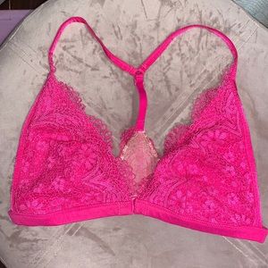 VS hot pink lace bralette